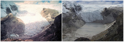 Gletser Qori Kalis, Peru. (Juli, 1978 - Juli, 2011)