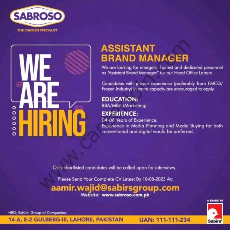 Jobs in Sabroso Pakistan