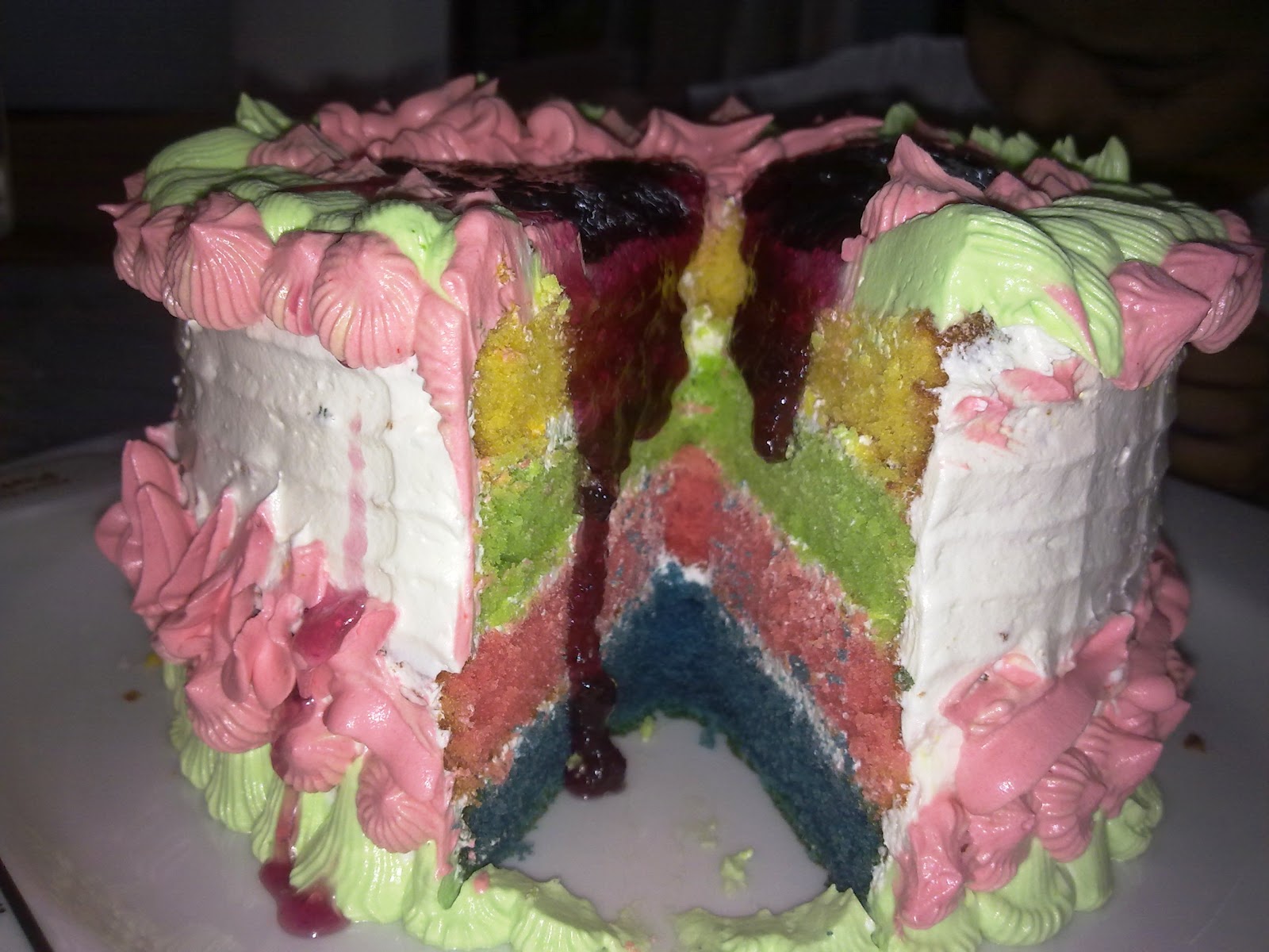 suri hidup mama Rainbow Cake Wah Teruja Tau