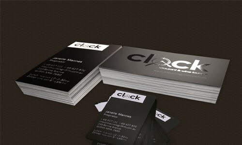 Clock Restaurant & Wine Lounge business card