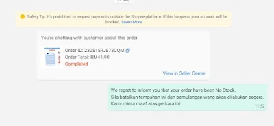 KENSEL ORDER DI SHOPEE , IMPAK KEPADA SELLER SHOPEE