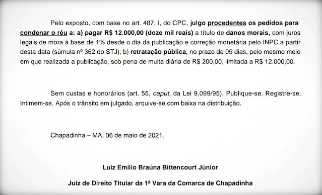 Justiça condena Júnior Carneiro a indenizar Belezinha