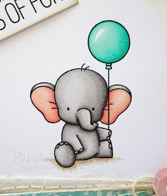 Cute handmade elephant birthday card (image is Adorable Elephants by My Favourite Things)