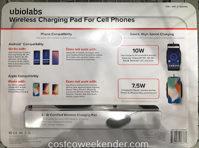 Costco 1265448 - Ubio Labs Wireless Charging Pad: convenient and easy to keep your smartphone from dying