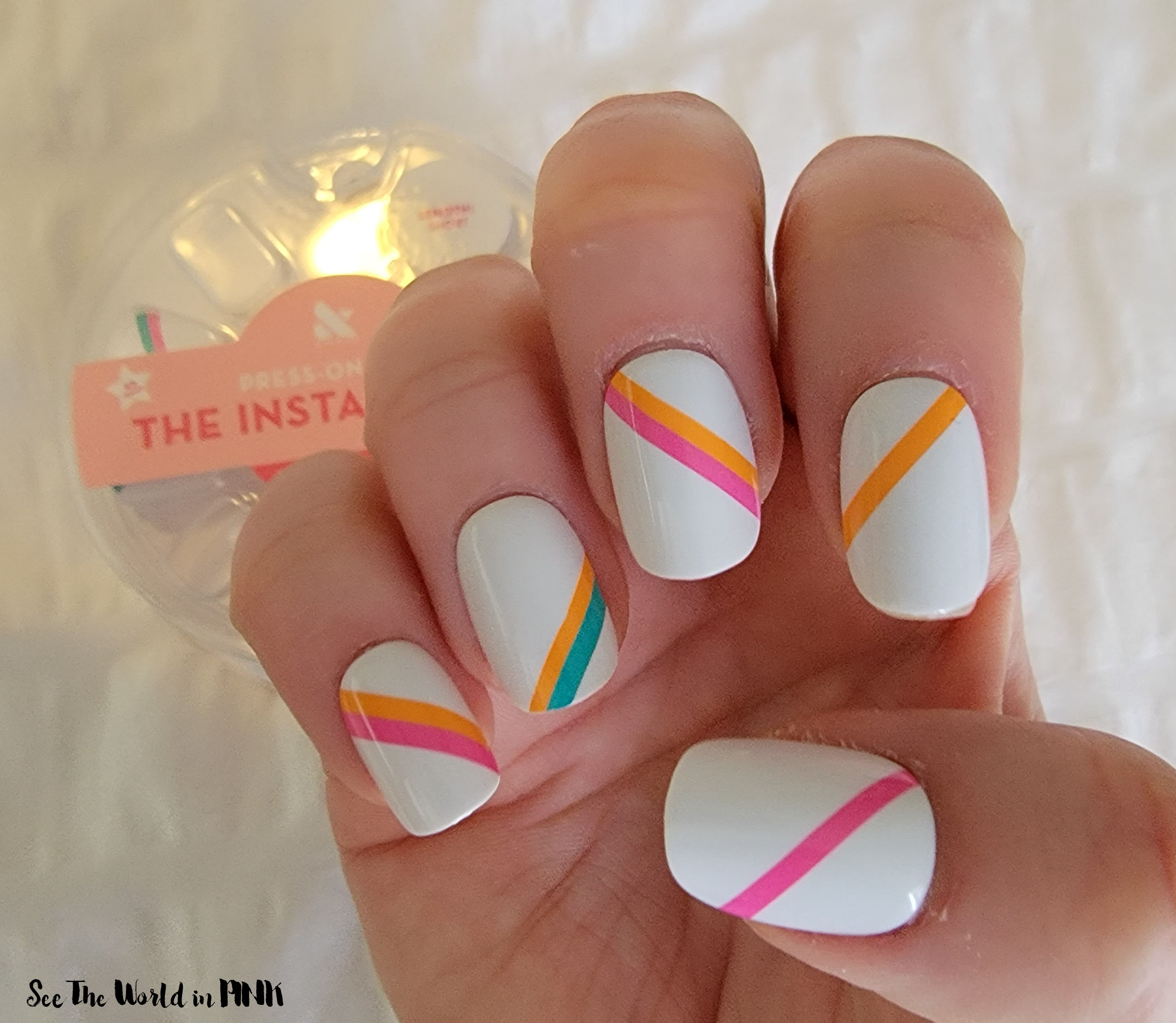 Diagonal Nail Art feat. Jacava London Candy Floss and Mont Blanc with  TUTORIAL - Lucy's Stash