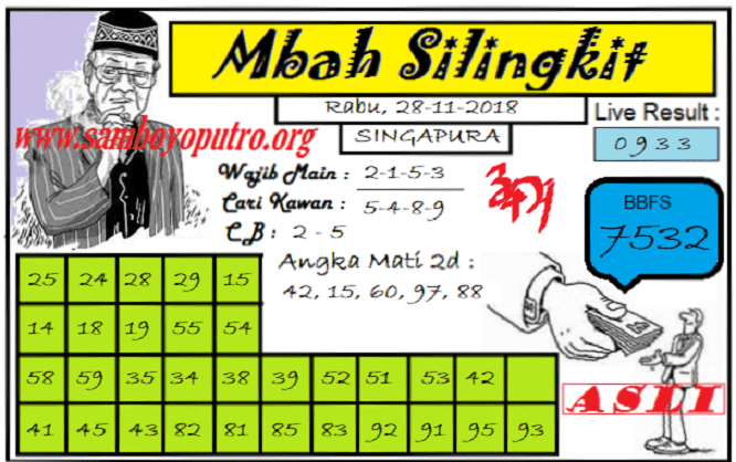 Gambar Syair Jawa SGP Asli RABU 28-11-2018 | Okekode