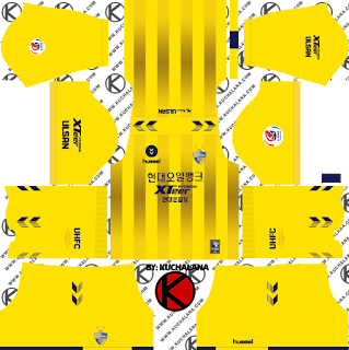  Yang akan saya share kali ini adalah termasuk kedalam home kits Released, Ulsan Hyundai FC kits 2019 - Dream League Soccer Kits