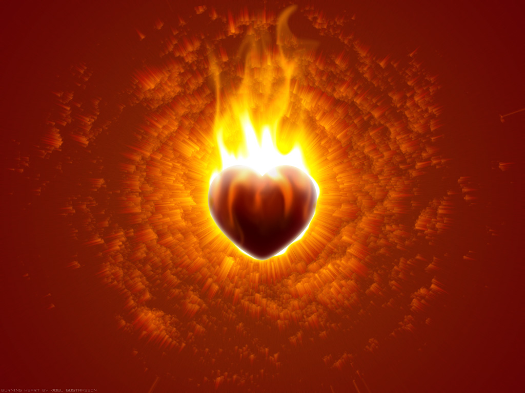 Burning Heart Wallpapers, Heart Burning in love Wallpaper