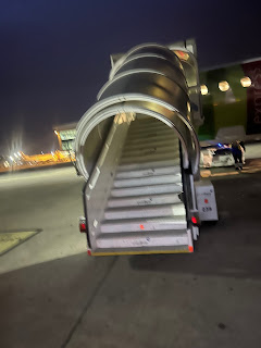 Stairs leading into a plane