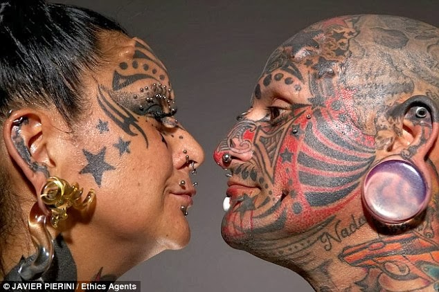 Most tattooed Argentinian couple in the world - most inked lovebirds