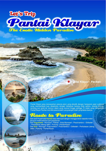 Desain Poster Wisata Pantai Klayar Pacitan