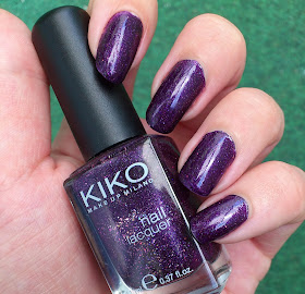 NOTD - KIKO 255 Violet Microglitter