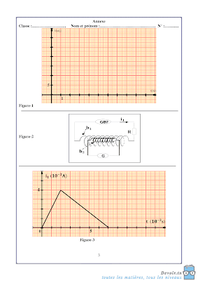 devoir de contrôle 1 physique baccalauréat Mathématique avec correction , devoirs physique bac math, فرض مراقبة 1  فيزياء مع الاصلاح بكالوريا رياضيات