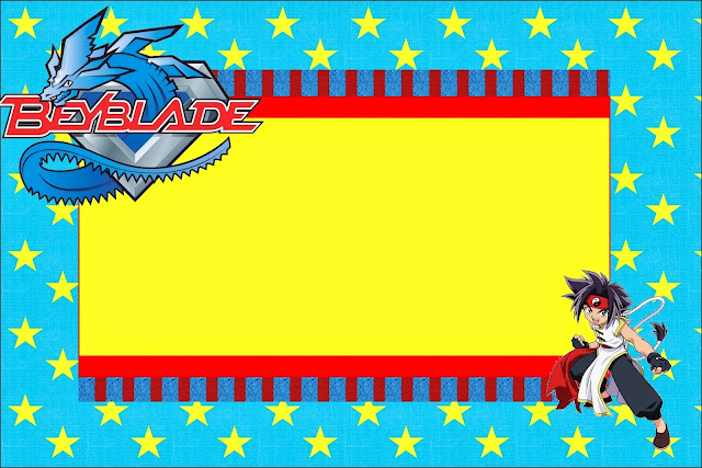 Para hacer invitaciones, tarjetas, marcos de fotos o etiquetas de Beyblade para imprimir gratis.