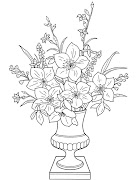 Flower Vase Coloring Pages