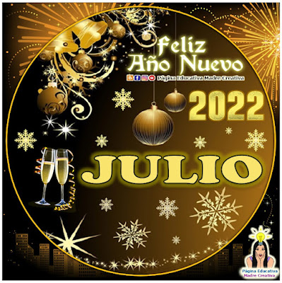 Nombre JULIO por Año Nuevo 2022 - Cartelito
