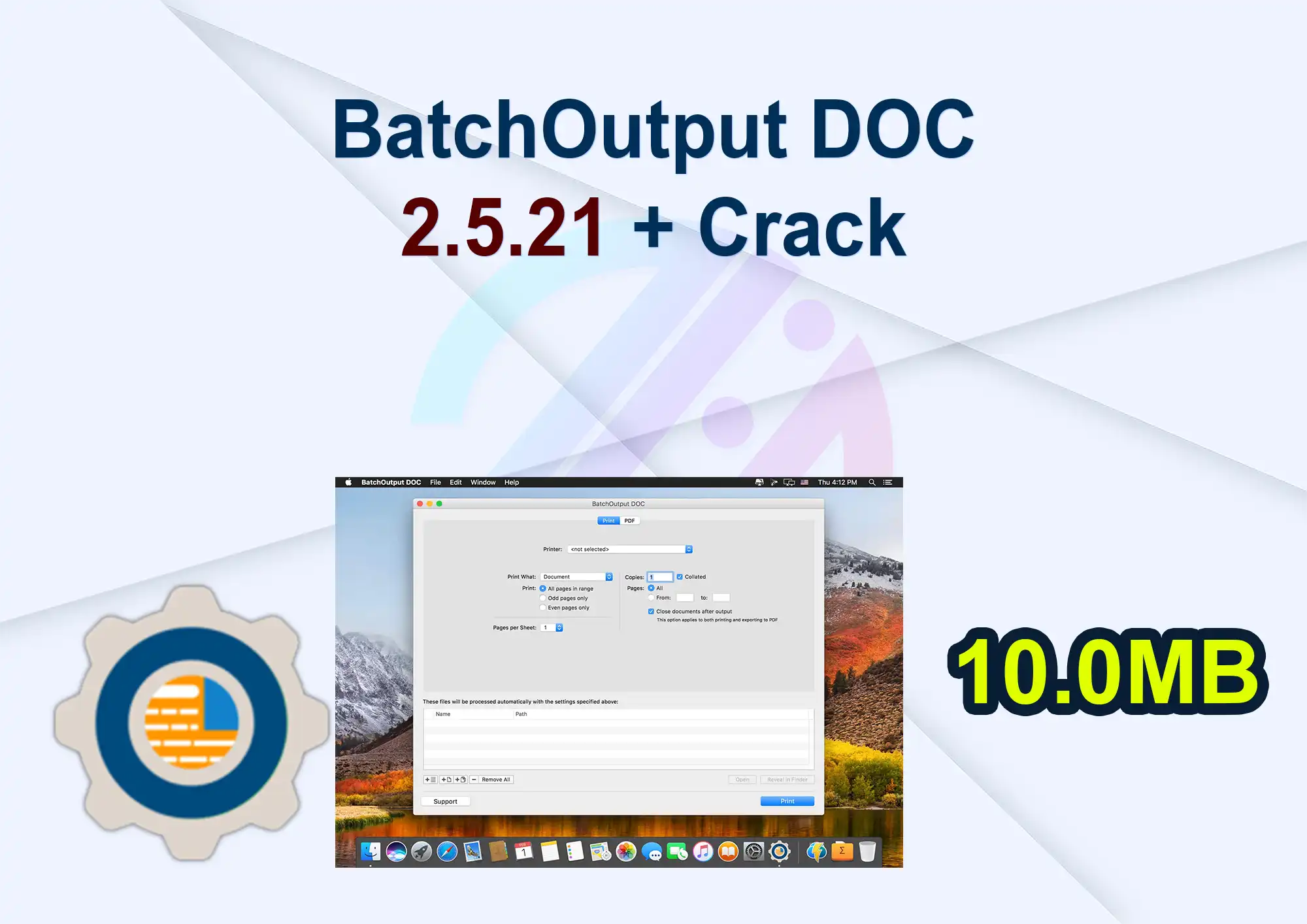 BatchOutput DOC 2.5.21 + Crack