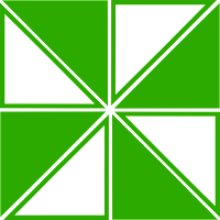 Arrange the right triangles into a green square