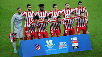 CLUB ATLÉTICO DE MADRID. Temporada 2019-20. Jan Oblak, Felipe, Thomas, Savic, Héctor Herrera, Álvaro Morata. Joao Félix, Ángel Correa, Lodi, Trippier y Saúl. F. C. BARCELONA 2 CLUB ATLÉTICO DE MADRID 3. 09/01/2020. Supercopa de España, semifinal. Yeda, Arabia Saudí, estadio King Abdullah, 58.410 espectadores. GOLES: 0-1: 47’, Koke. 1-1: 51’, Messi. 2-1: 60’, Griezmann. 2-2: 81’, Morata, de penalti. 2-3: 88’, Ángel Correa.