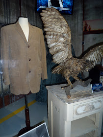 Psycho stuffed owl prop Norman Bates jacket costume