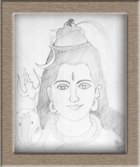 Lord Shiva - pencil drawing | Indian paintings, Drawings, Pencil drawings