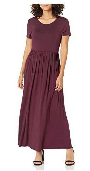 Women's Short-Sleeve Waisted - Maxi Dress 2021