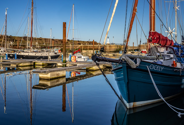 Photo of calm water at Maryport Marina on Tuesday