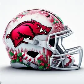 Arkansas Razorbacks Christmas Helmets