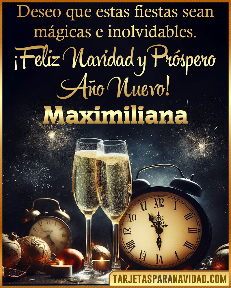 Feliz Navidad y Próspero Año Nuevo Maximiliana