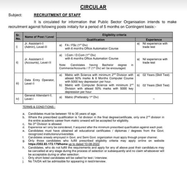 Pakistan Atomic Energy jobs Aug, 2022