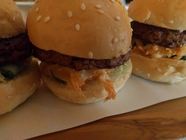 Impossible Burger sliders at Andrea's