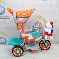 family octopus baby tricycle orange green