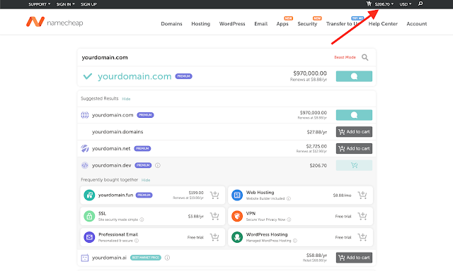 Domain availability check