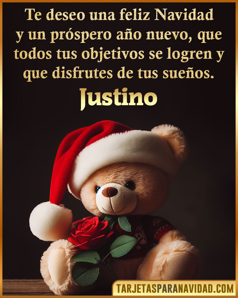 Felicitaciones de Navidad para Justino