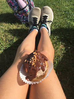 Ferrero Rocher profiterole on my legs.