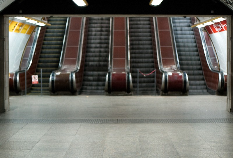 Inside Florenc metro station, Prague