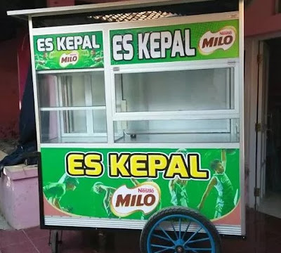 model gerobak es kepal milo terbaru