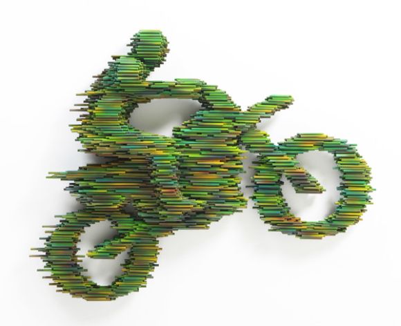 Kang Duck-Bong esculturas PVC cineticas movimento