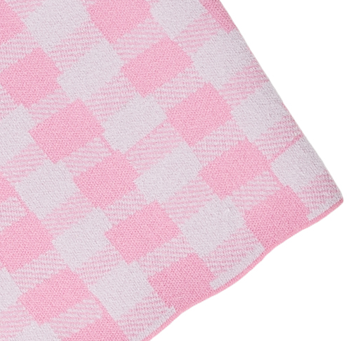 Lucky Chouette's Gingham Check H-Line Knit Skirt