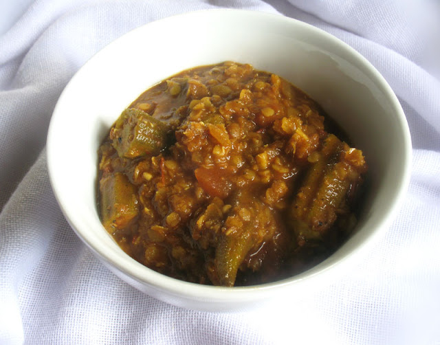 Ethiopian-Style Okra with Lentils