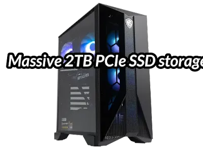 Massive 2TB PCIe SSD storage