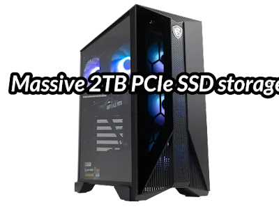 Massive 2TB PCIe SSD storage