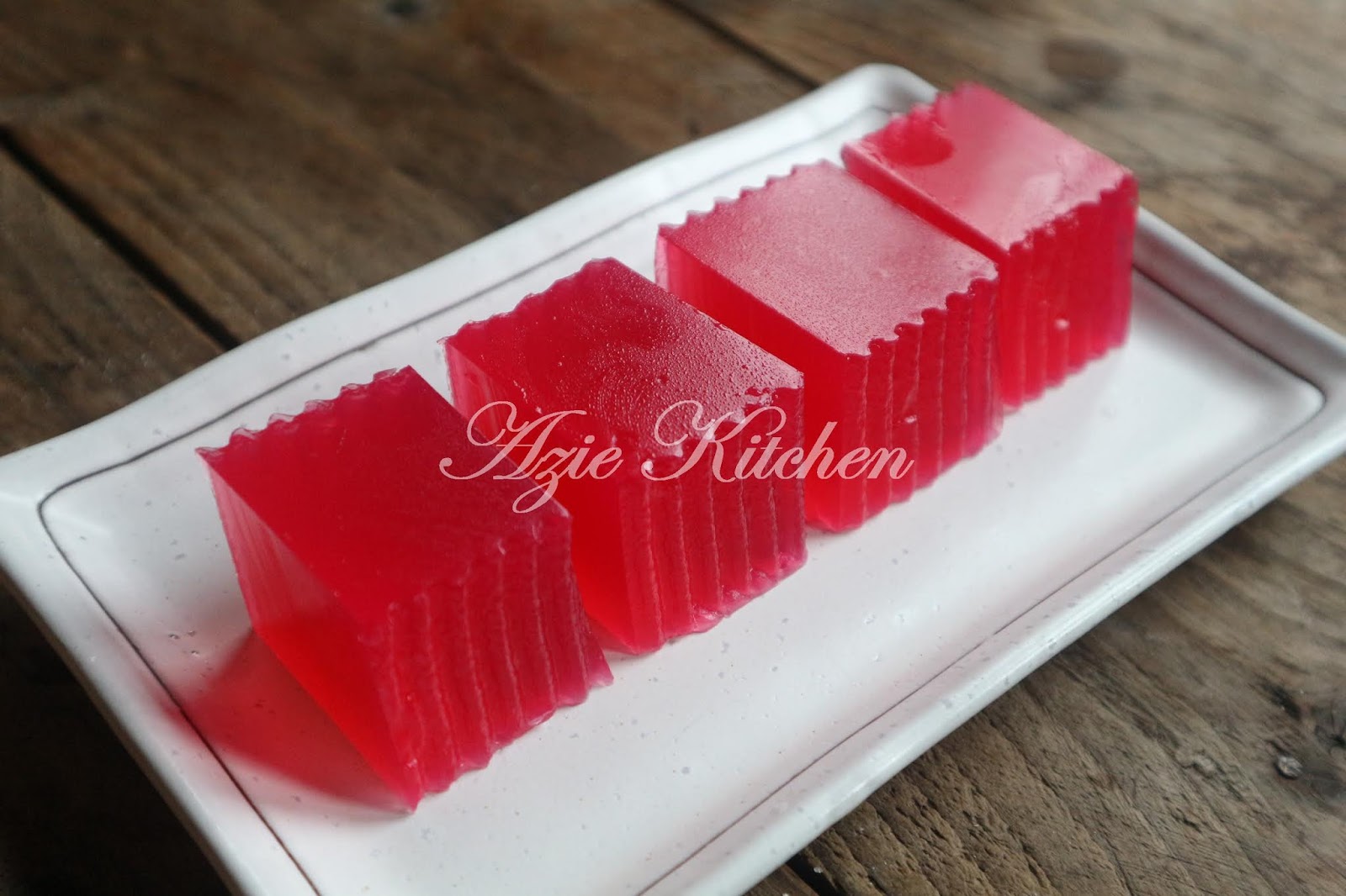 Agar Agar Sirap Rose - Azie Kitchen