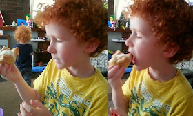 Boy eating Pice Cream