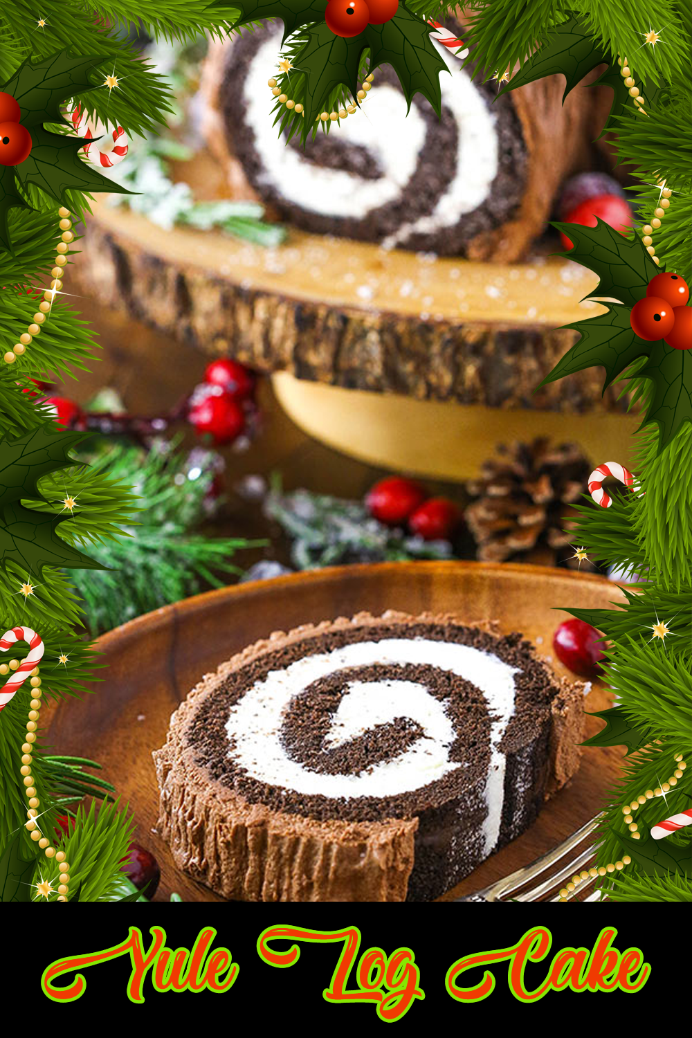 Yule Log Cake for Christmas Recipe