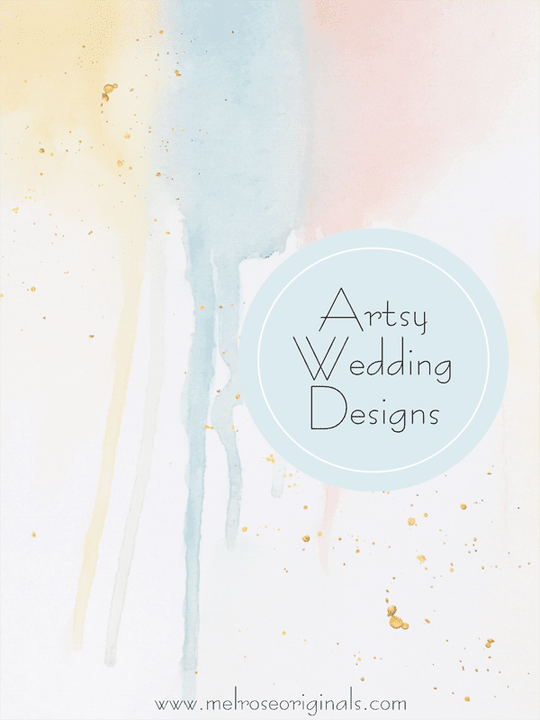 image of artistic paint drips abstract art for wedding suite