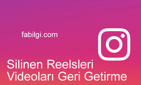 Instagram Silinen Reelsleri Videoları Geri Getirme Yeni 2024