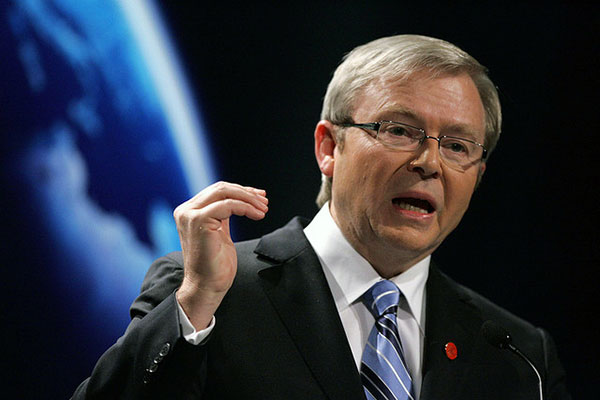 Primer Ministro Australiano Kevin Rudd.