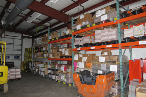 warehouse shelves