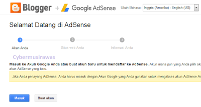 Cara daftar google adsense dari blogger